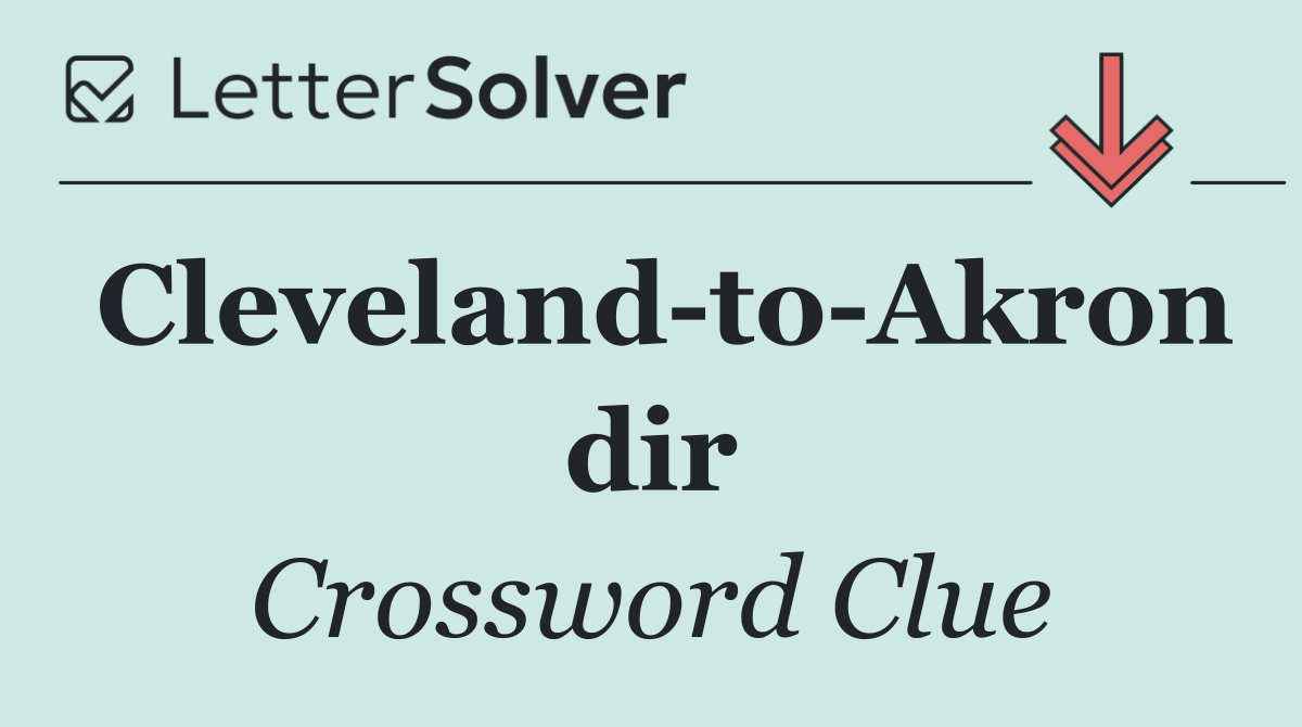 Cleveland to Akron dir
