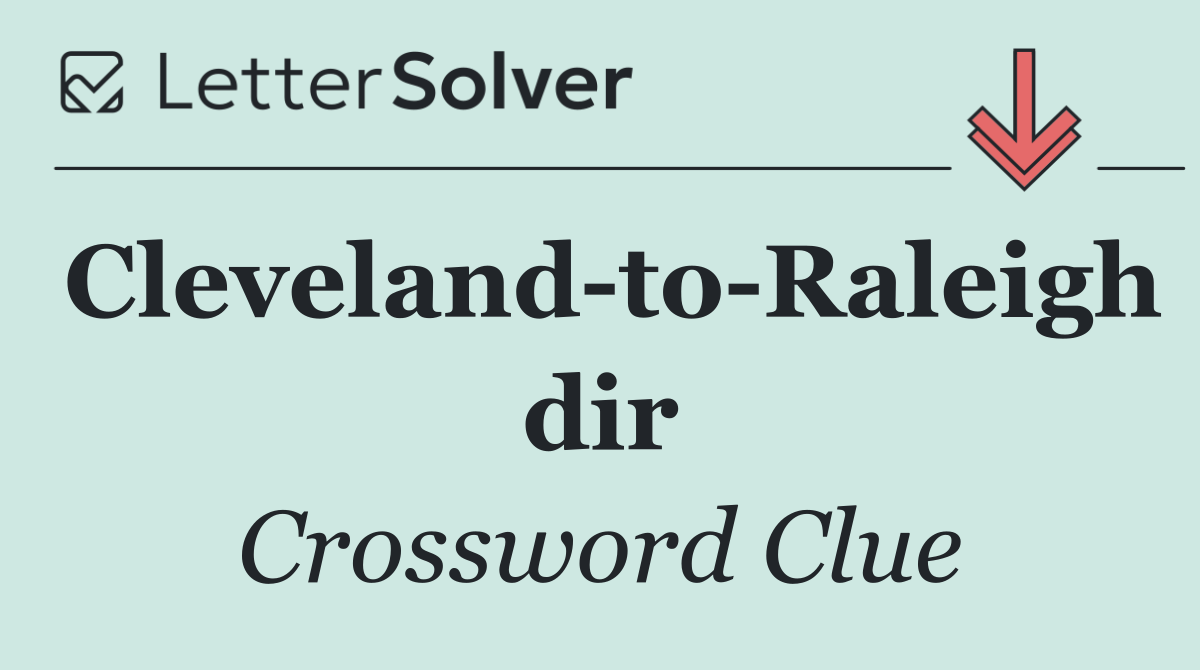 Cleveland to Raleigh dir