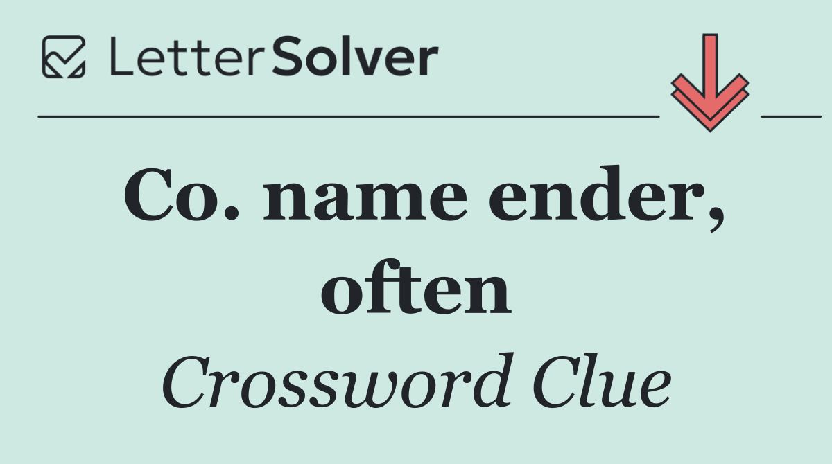Co. name ender, often