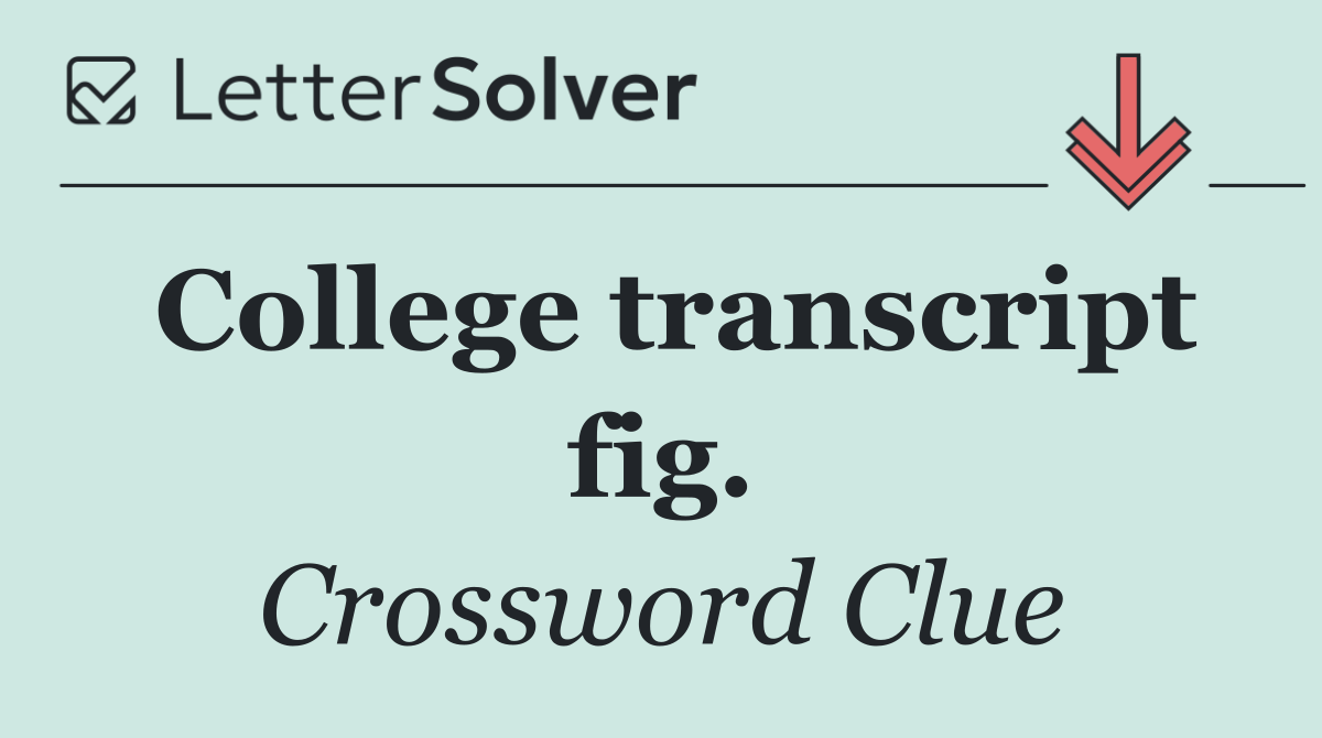 College transcript fig.