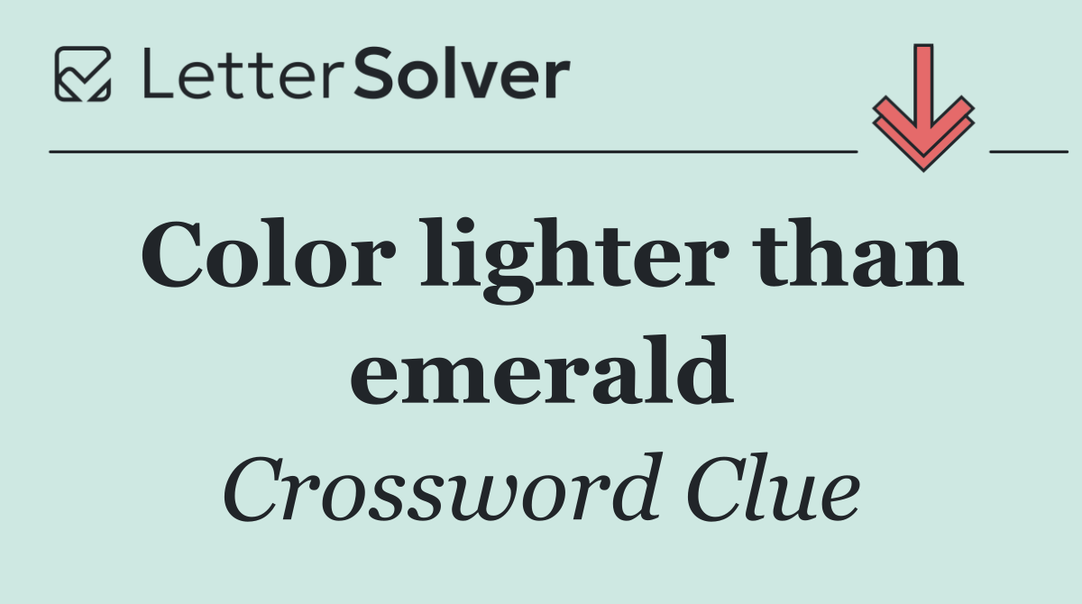Color lighter than emerald