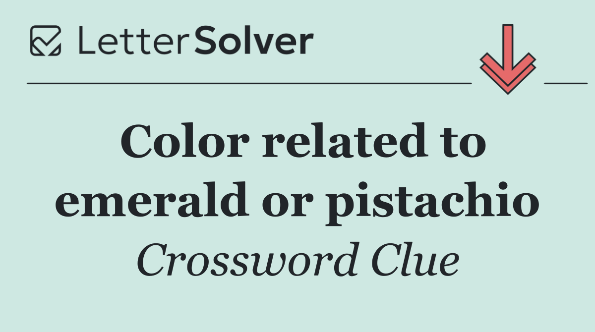 Color related to emerald or pistachio