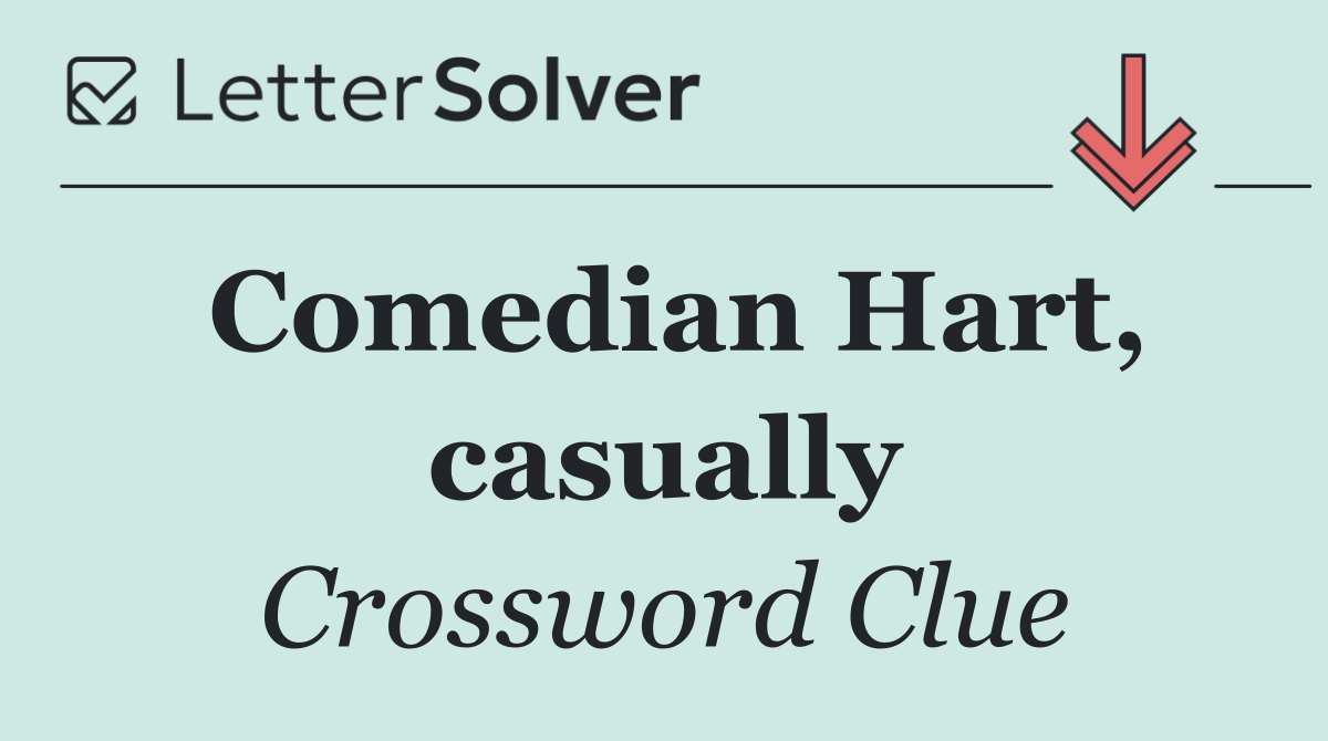 Comedian Hart, casually