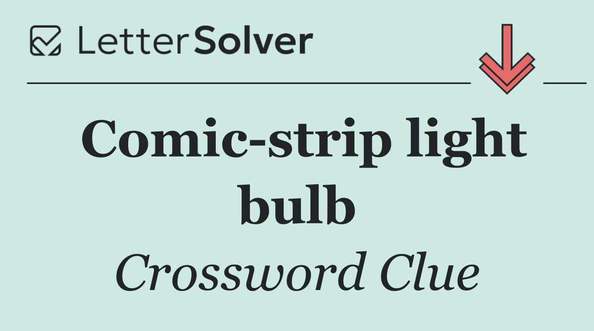 Comic strip light bulb
