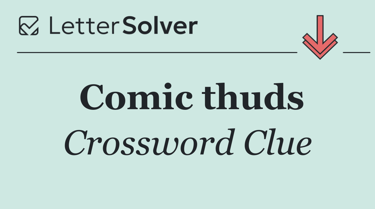 Comic thuds