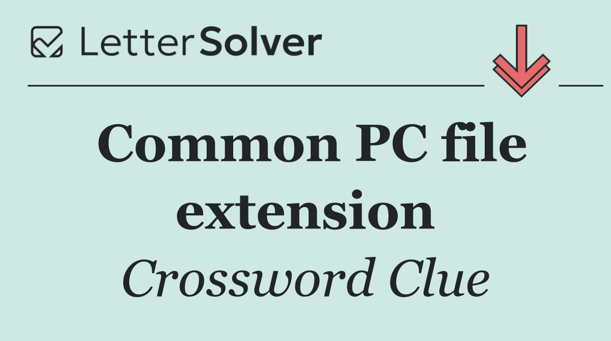 Common PC file extension