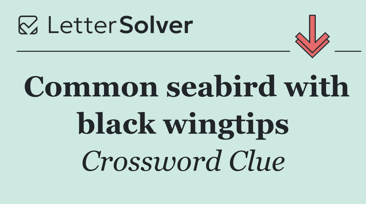 Common seabird with black wingtips