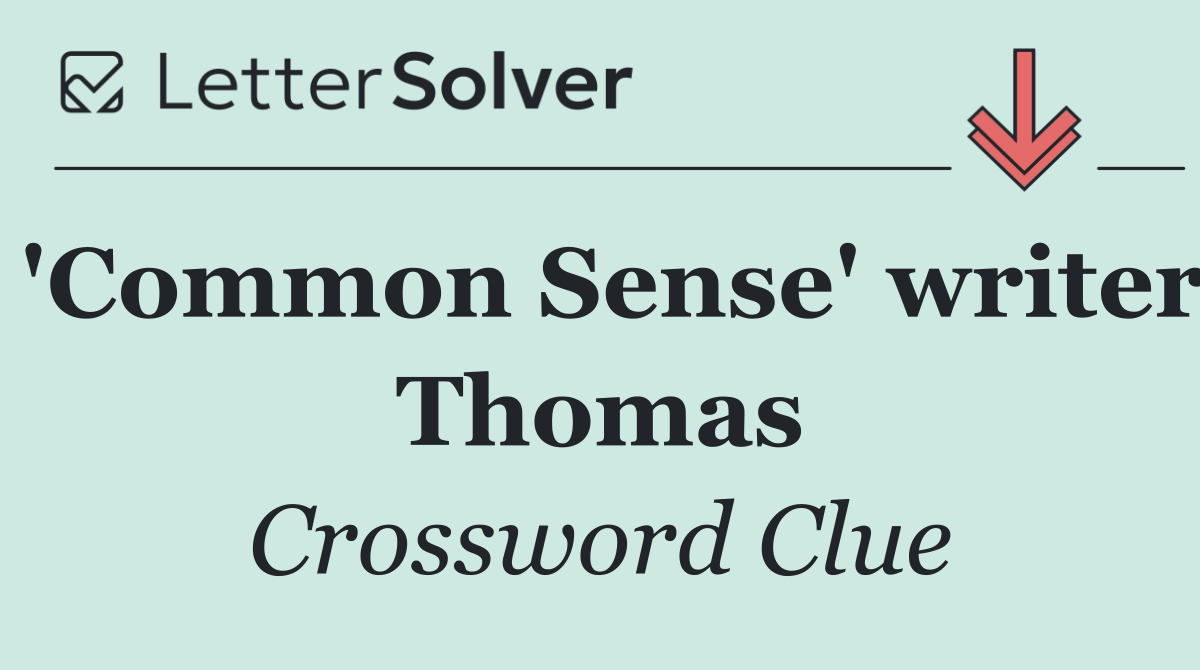 'Common Sense' writer Thomas