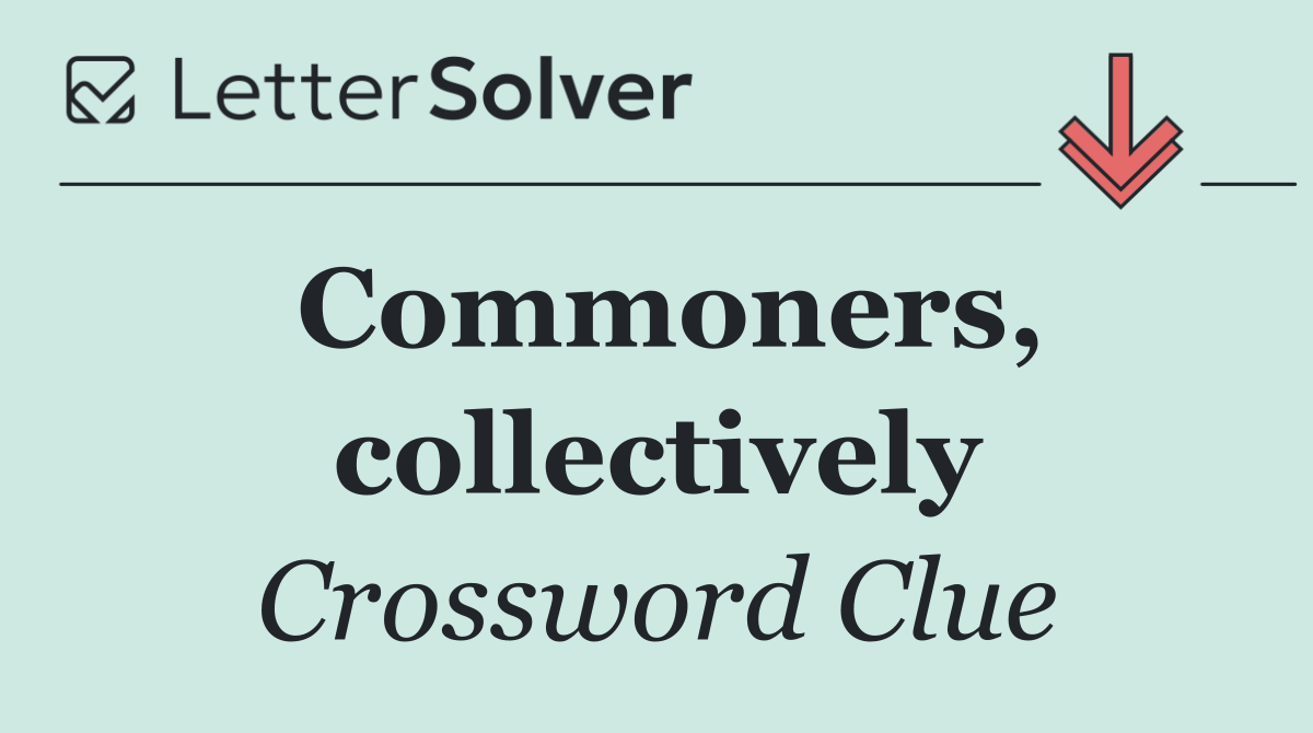 Commoners, collectively