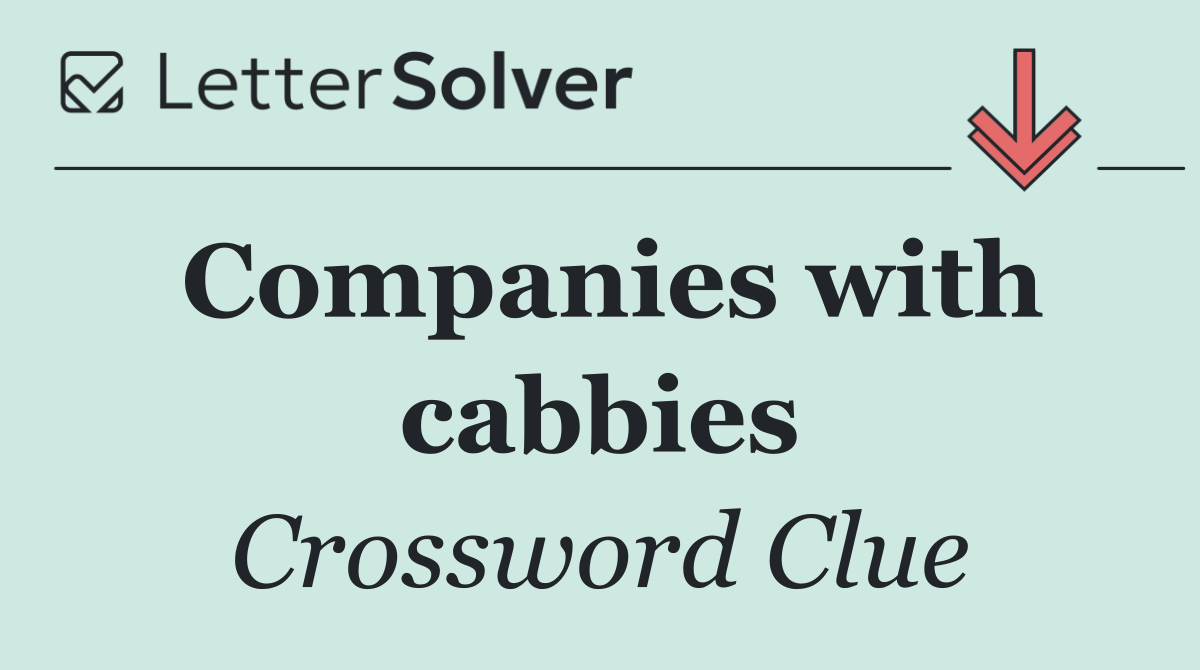 Companies with cabbies