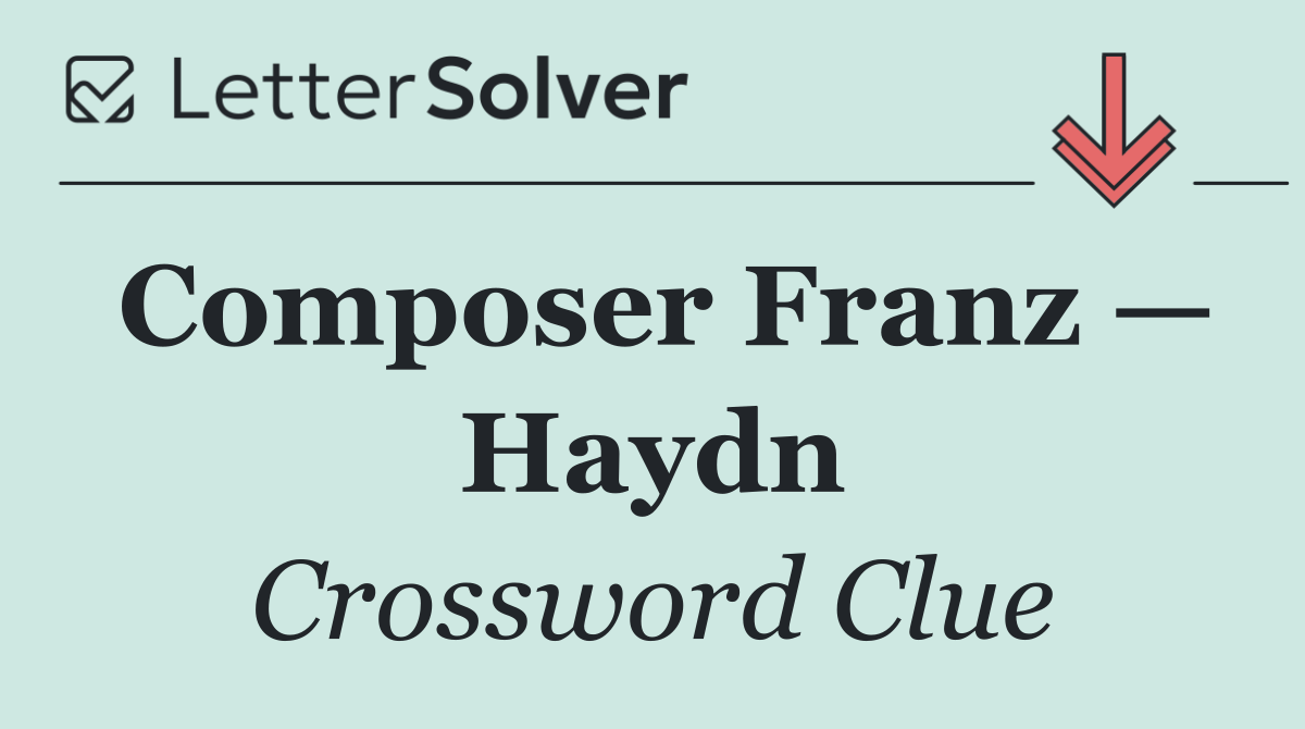 Composer Franz — Haydn