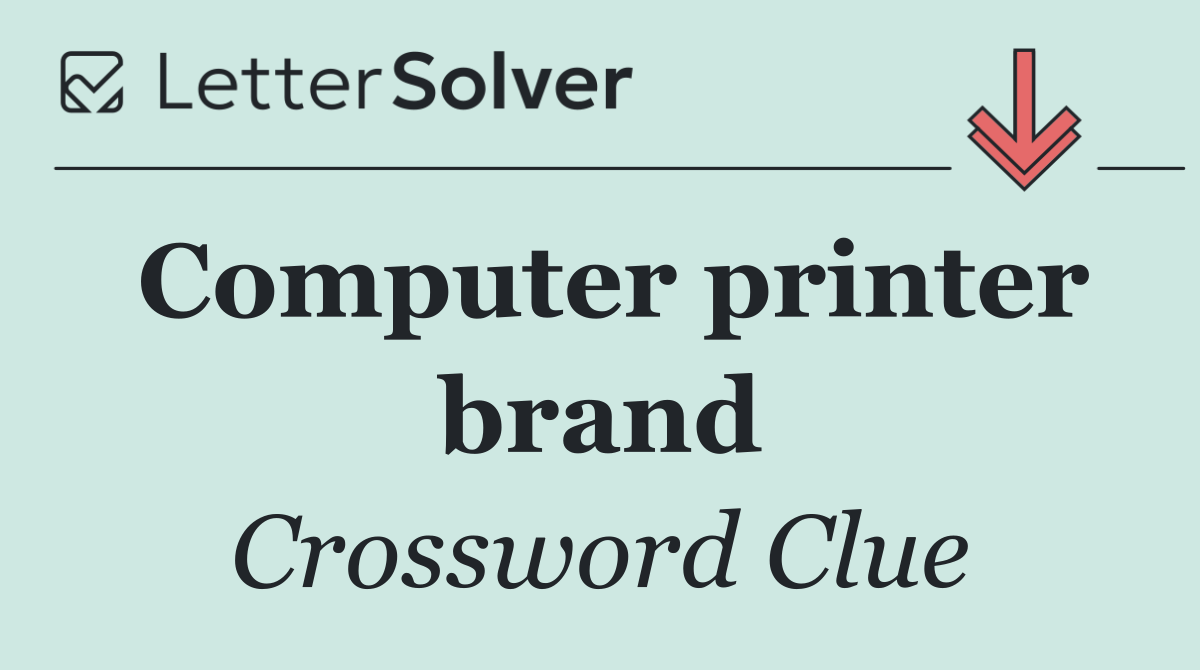 Computer printer brand