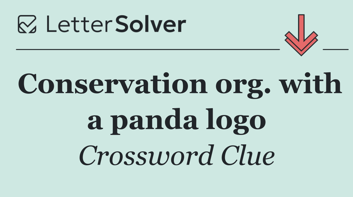 Conservation org. with a panda logo