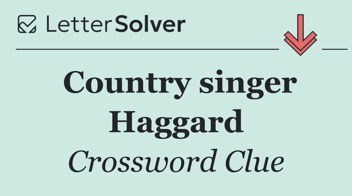 Country singer Haggard