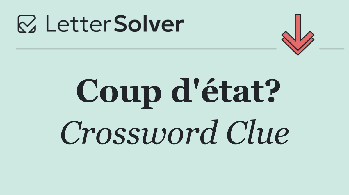 Coup d'état?