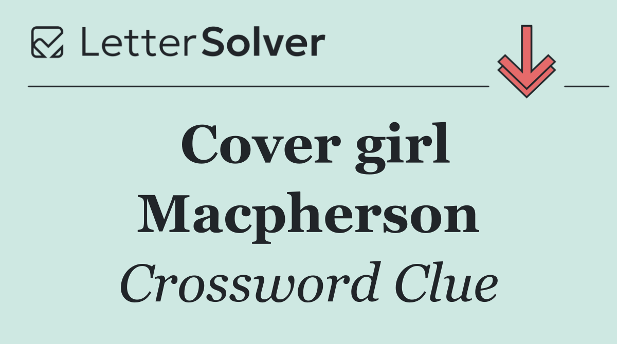Cover girl Macpherson