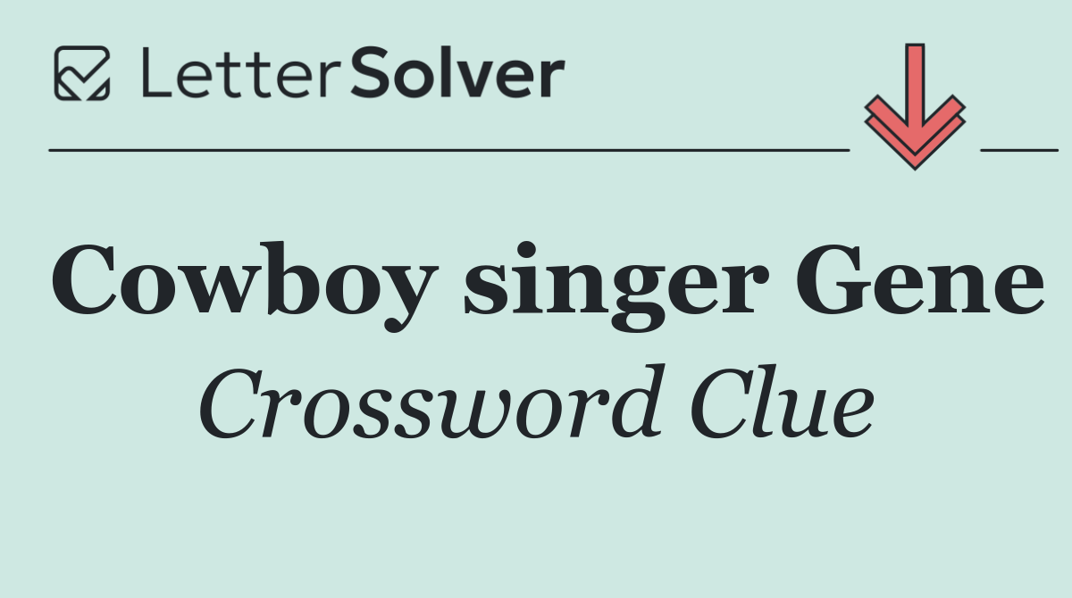 Cowboy singer Gene