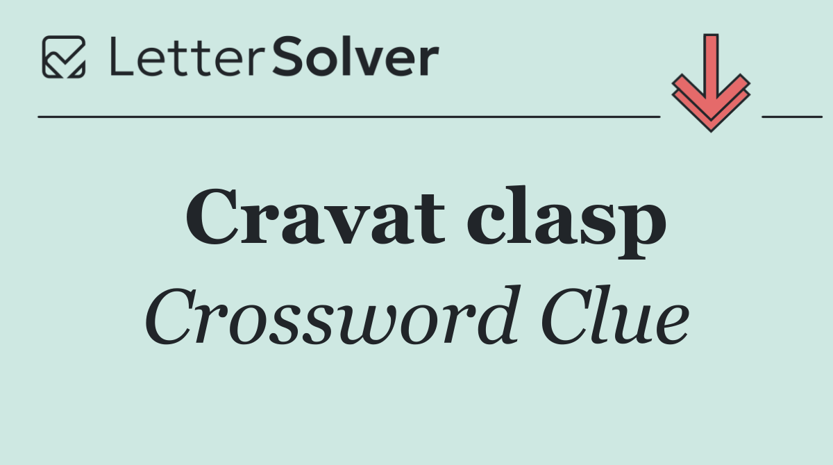Cravat clasp
