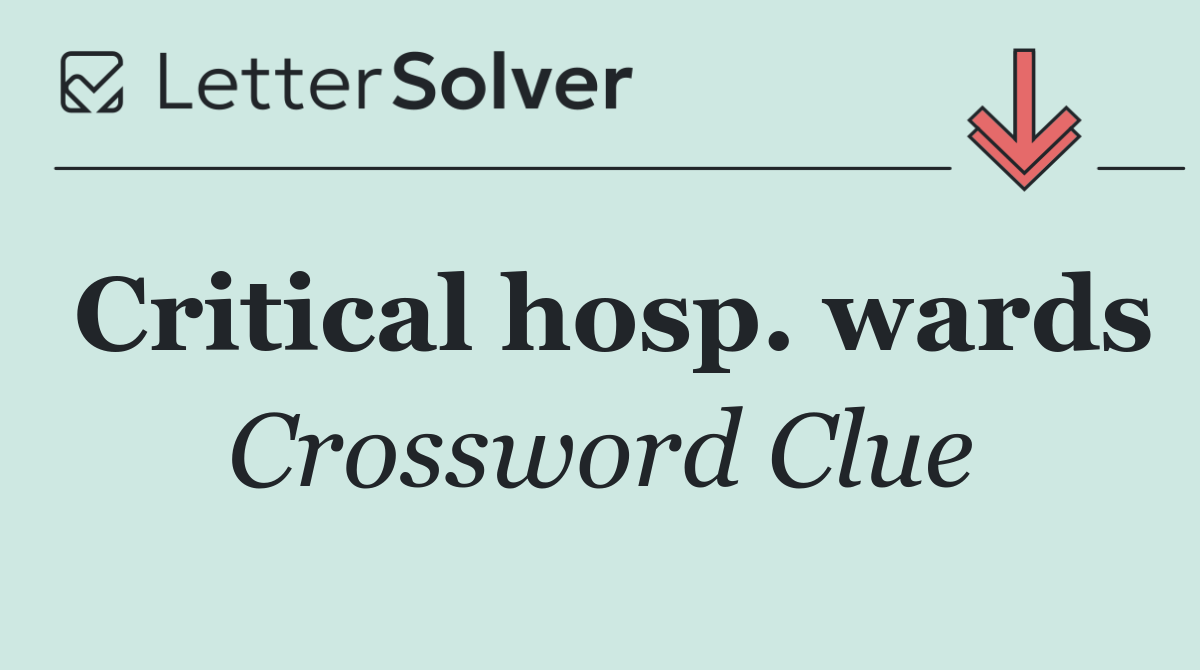 Critical hosp. wards