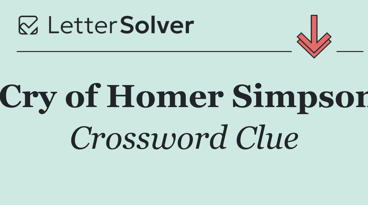 Cry of Homer Simpson