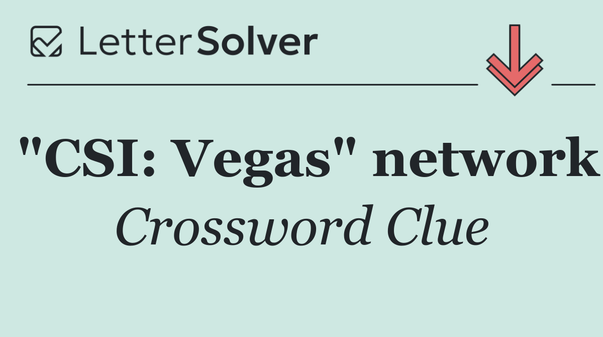 "CSI: Vegas" network