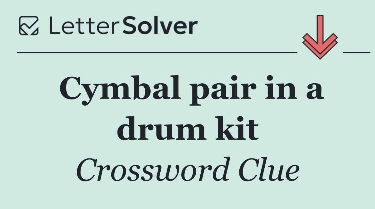 Cymbal pair in a drum kit