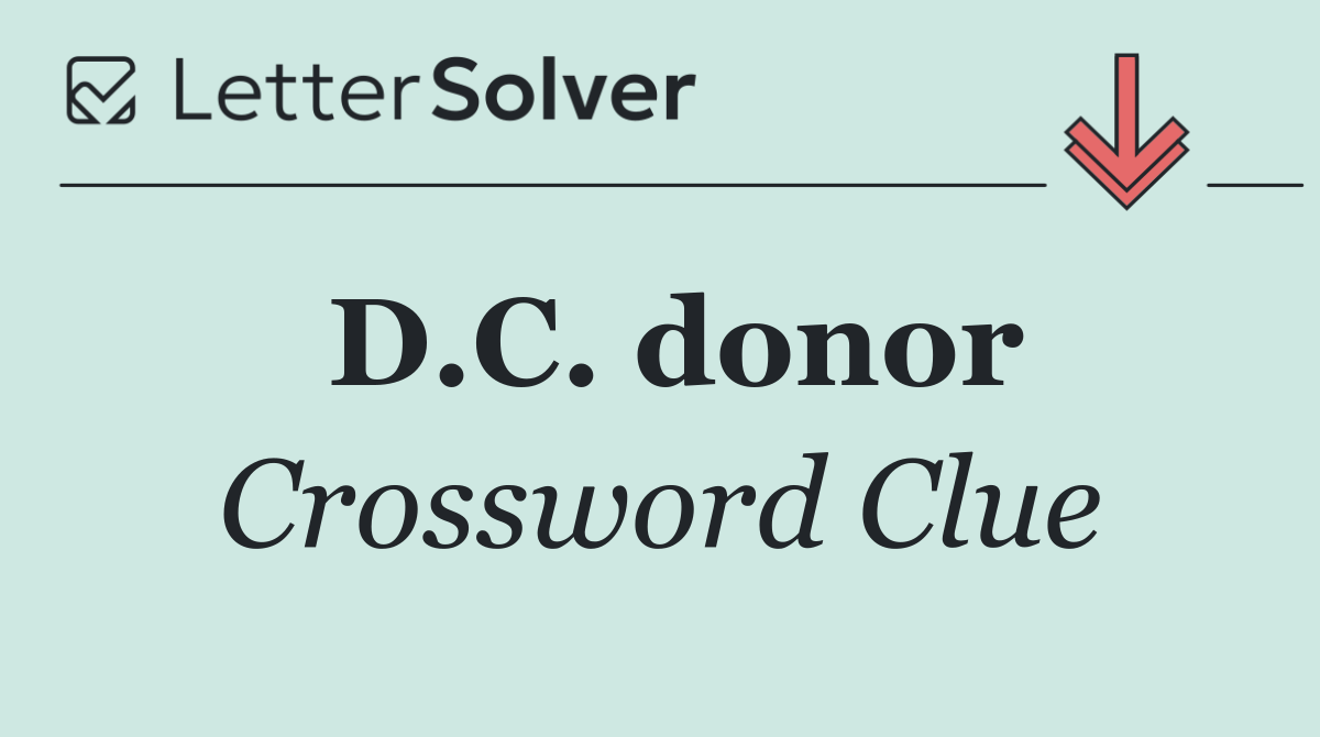 D.C. donor
