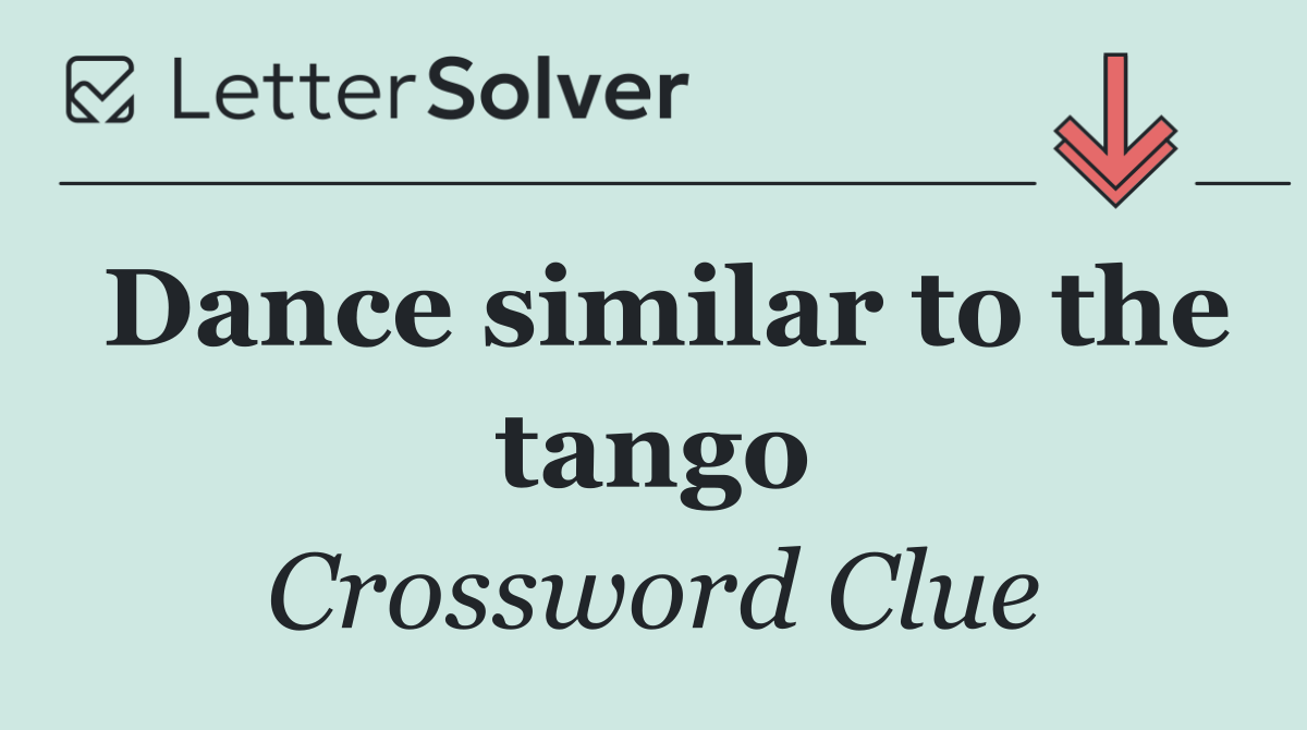Dance similar to the tango