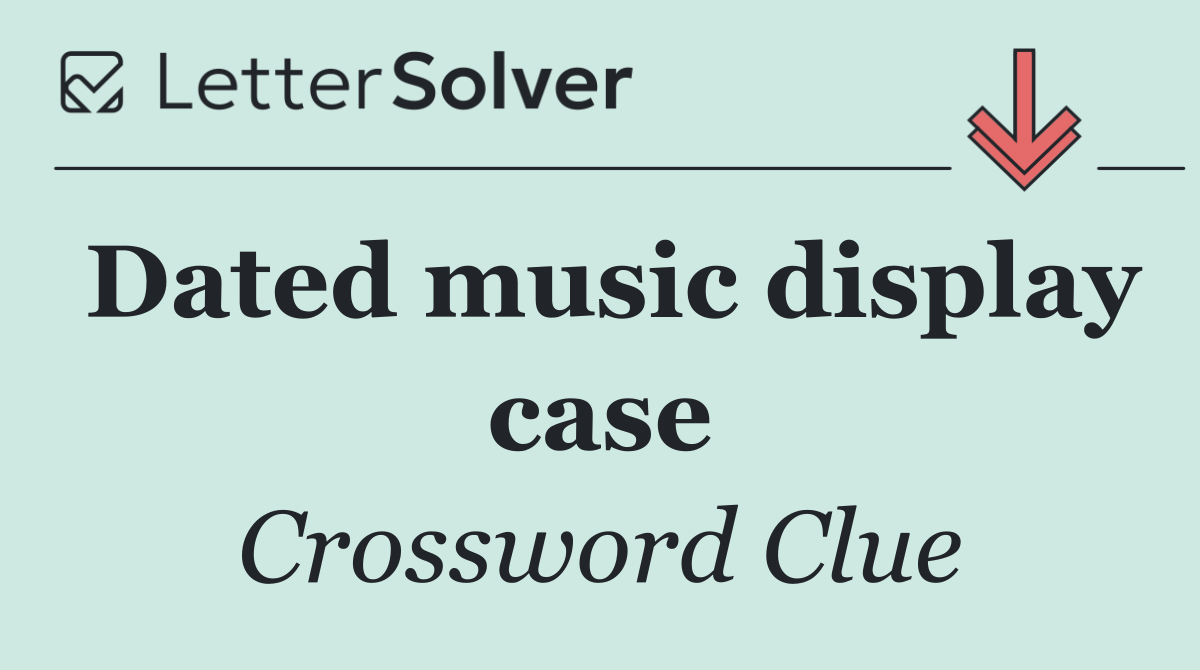 Dated music display case