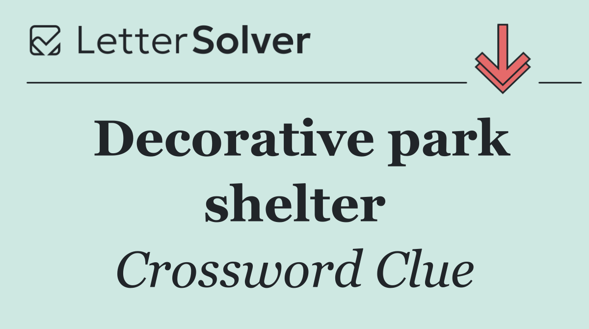 Decorative park shelter