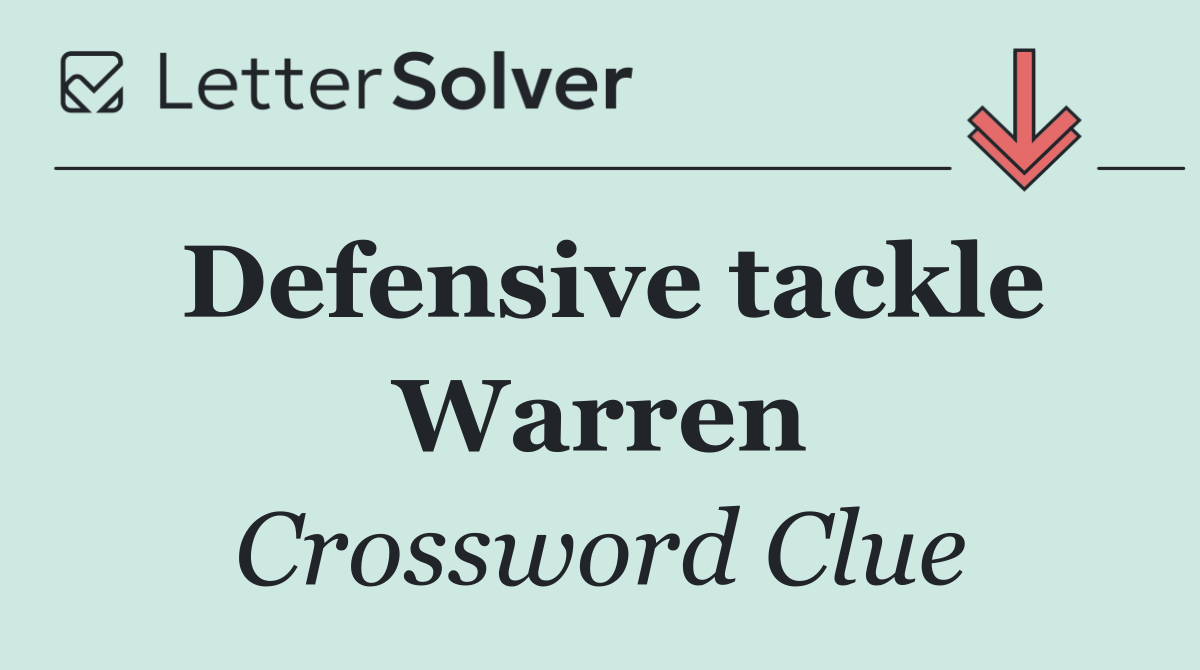 Defensive tackle Warren