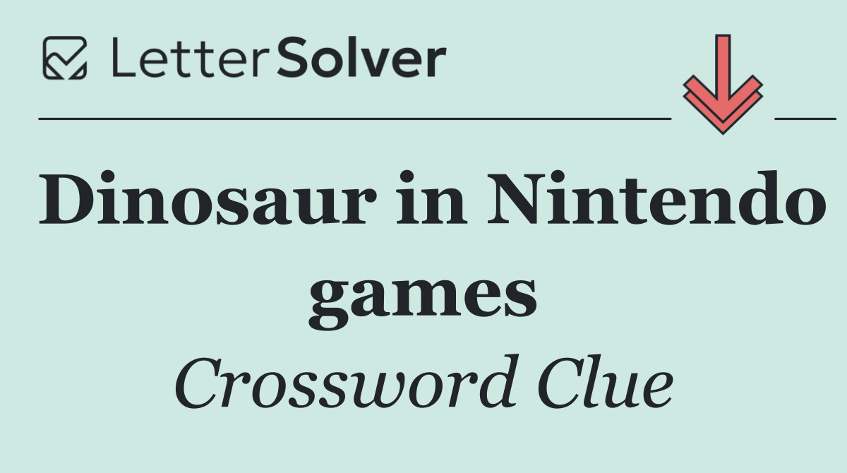 Dinosaur in Nintendo games