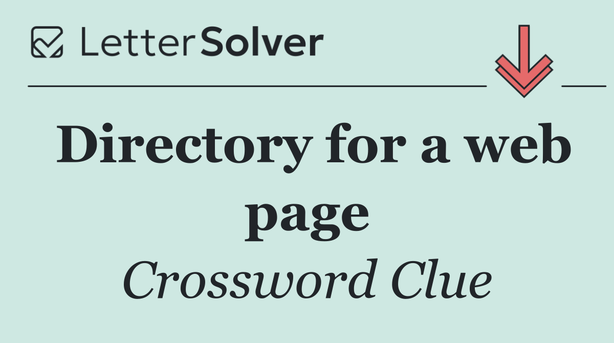 Directory for a web page