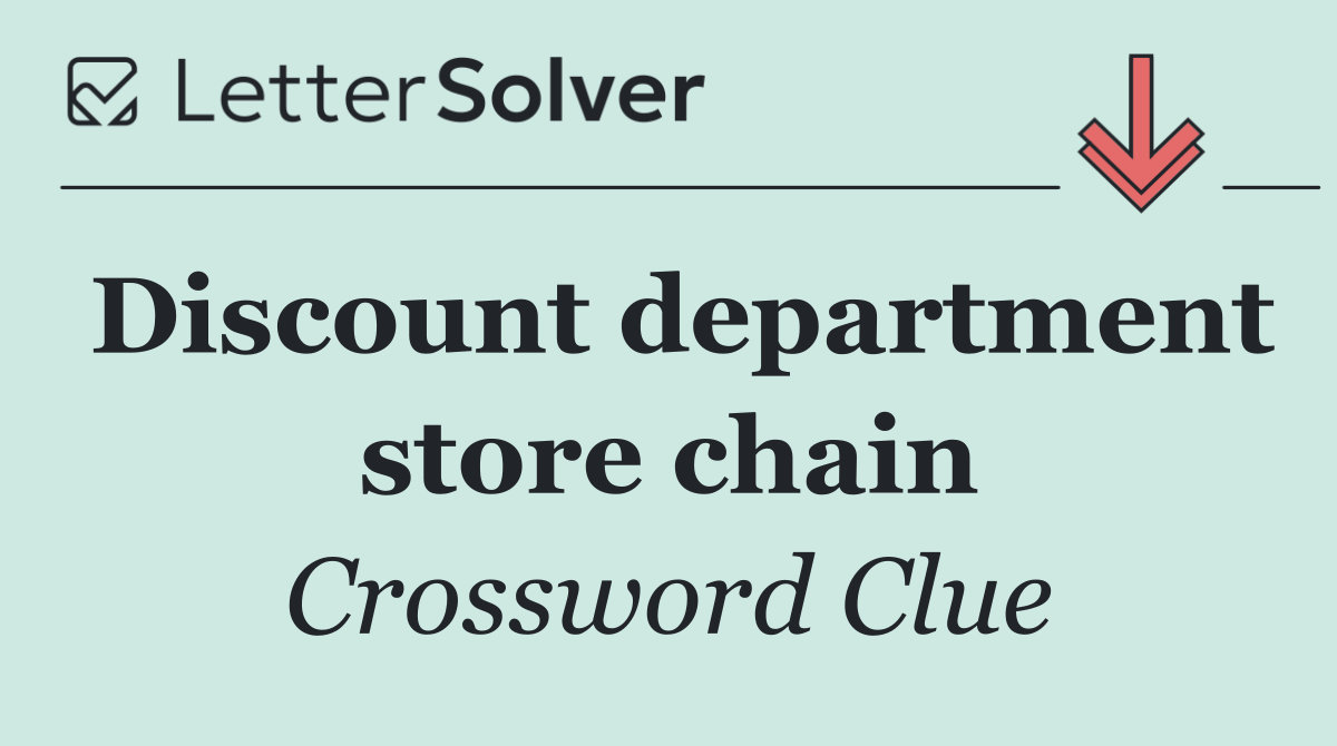 Discount department store chain