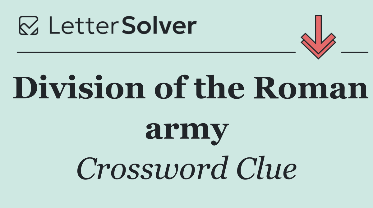 Division of the Roman army