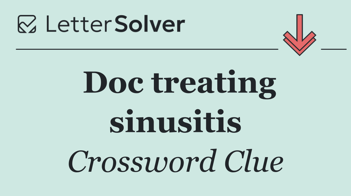Doc treating sinusitis