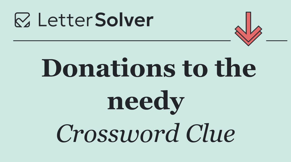 Donations to the needy