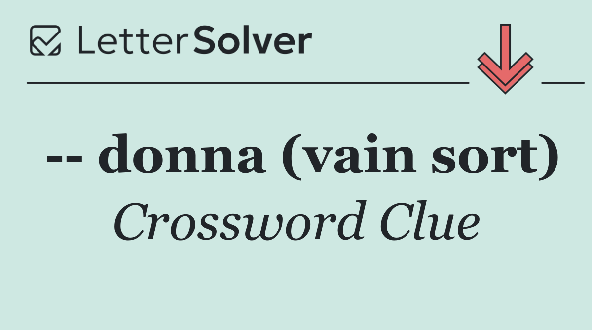    donna (vain sort)