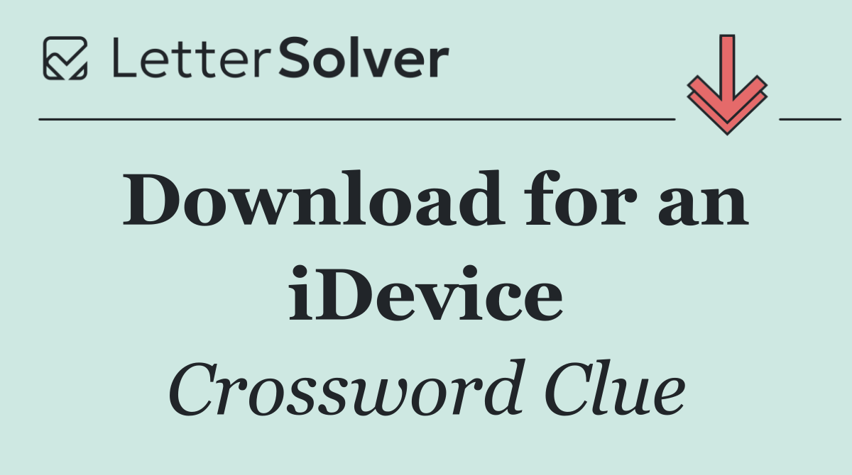 Download for an iDevice