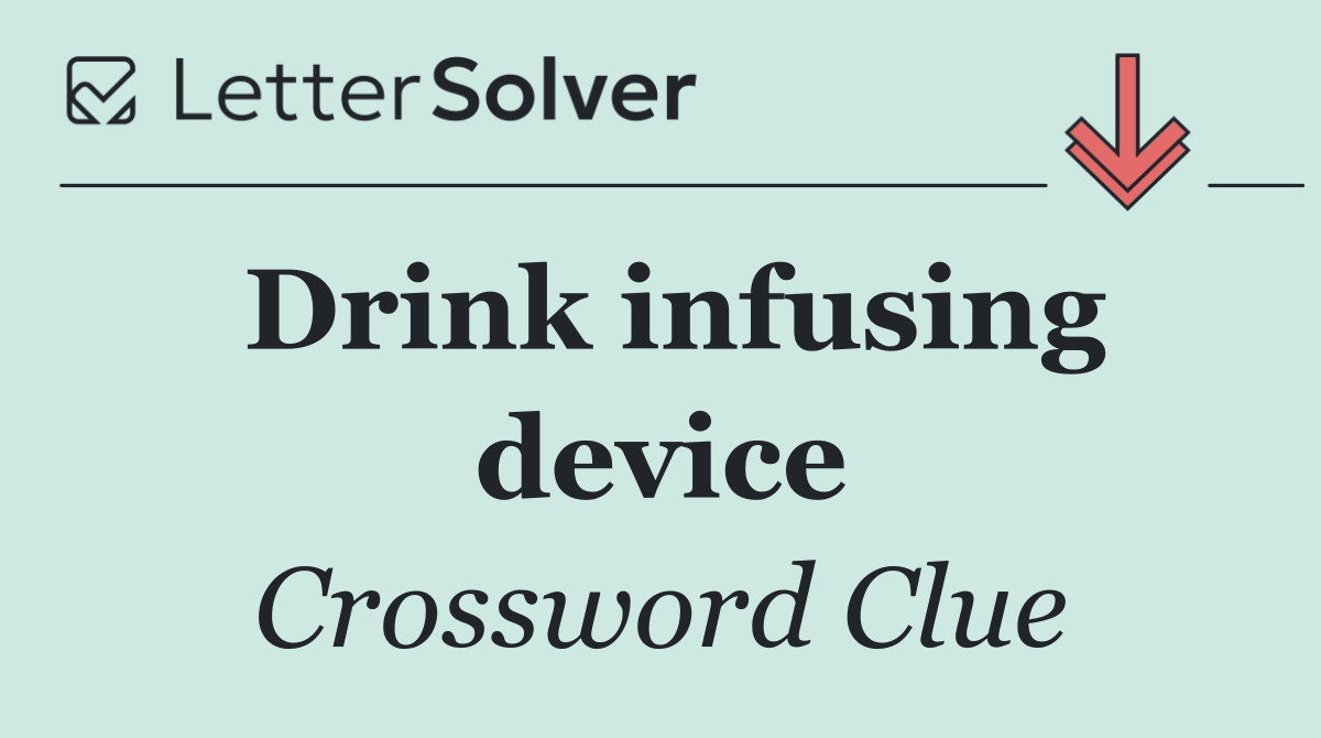 Drink infusing device