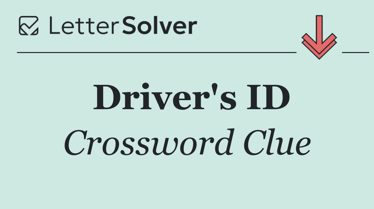 Driver's ID