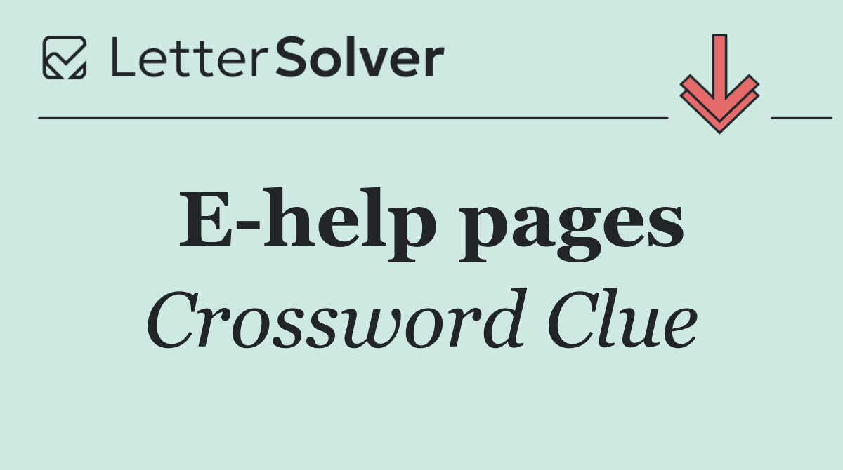 E help pages