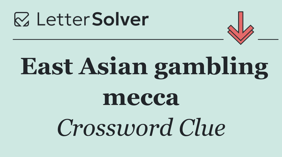 East Asian gambling mecca