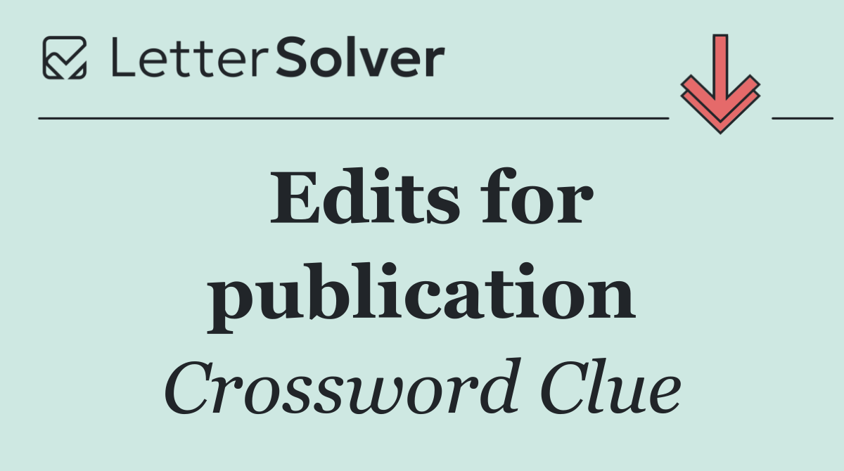 Edits for publication