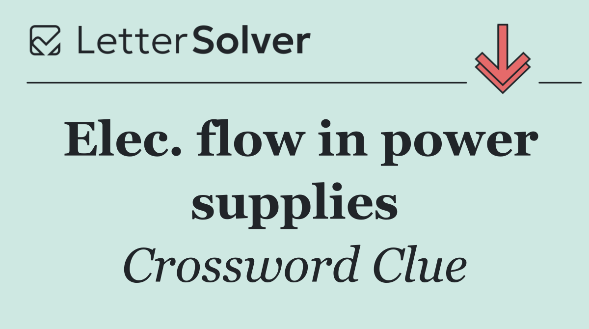Elec. flow in power supplies