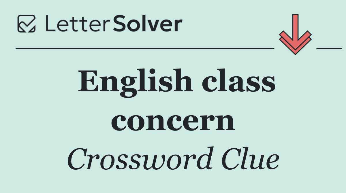 English class concern