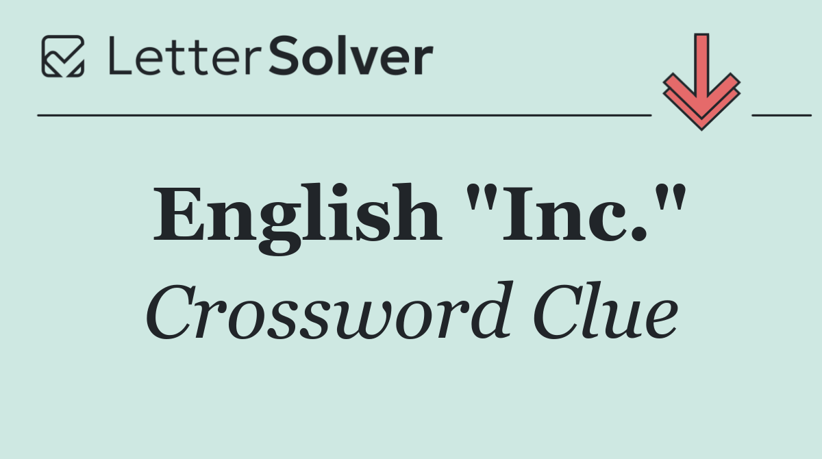 English "Inc."