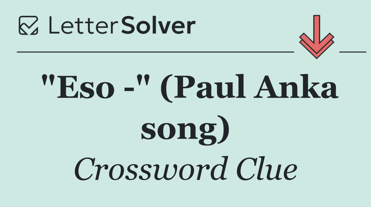 "Eso  " (Paul Anka song)