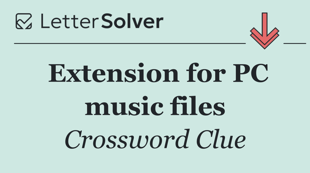 Extension for PC music files