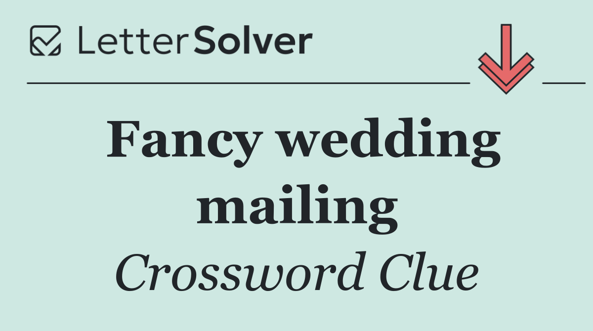 Fancy wedding mailing